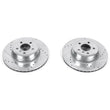 Load image into Gallery viewer, Power Stop Rear Evolution Drilled &amp; Slotted Rotors - Pair fits 2007-2019 BMW X5 / X6 - Main Product View