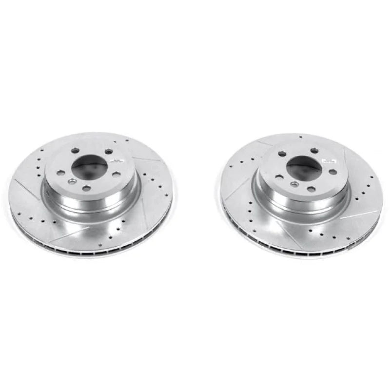 Power Stop Rear Evolution Drilled & Slotted Rotors - Pair fits 2007-2019 BMW X5 / X6 - Main Product View
