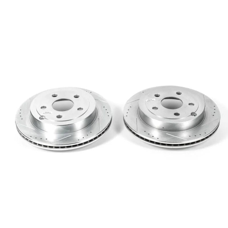 Power Stop Rear Evolution Drilled & Slotted Rotors - Pair fits 2008-2009 Pontiac G8 - Main Product View