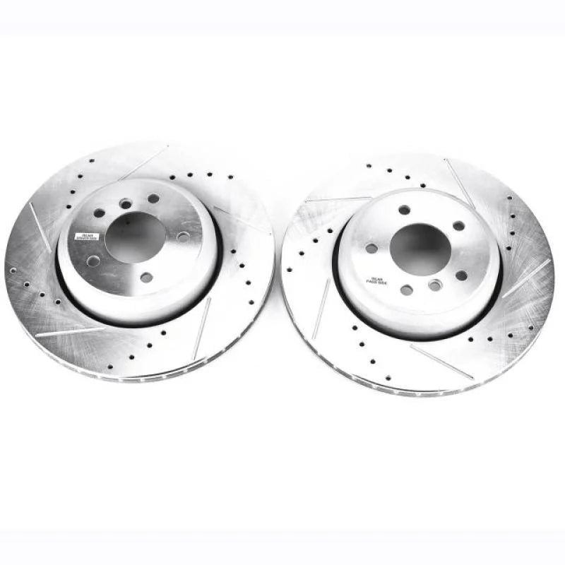Power Stop Rear Evolution Drilled & Slotted Rotors - Main Product View