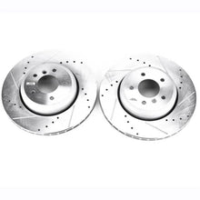 Load image into Gallery viewer, Power Stop Rear Evolution Drilled &amp; Slotted Rotors - Main Product View