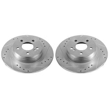 Load image into Gallery viewer, Power Stop Rear Evolution Drilled &amp; Slotted Rotors - Pair fits 2008-2015 Mercedes-Benz C250 / C300 - Main Product View