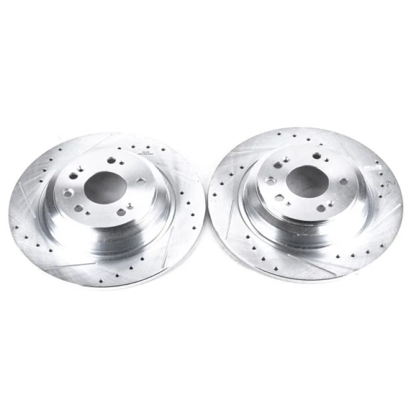 Power Stop Rear Evolution Drilled & Slotted Rotors - Pair fits 2009-2014 Acura TL - Main Product View