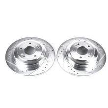 Load image into Gallery viewer, Power Stop Rear Evolution Drilled &amp; Slotted Rotors - Pair fits 2010-2016 Hyundai Genesis / Genesis COUPE - Main Product View