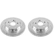 Load image into Gallery viewer, Power Stop Rear Evolution Drilled &amp; Slotted Rotors - Main Product View