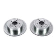 Load image into Gallery viewer, Power Stop Rear Evolution Drilled &amp; Slotted Rotors - Main Product View