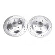 Load image into Gallery viewer, Power Stop Rear Evolution Drilled &amp; Slotted Rotors - Pair fits 2012-2018 Ford Focus - Main Product View