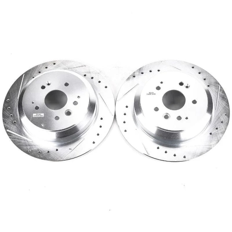 Power Stop Rear Evolution Drilled & Slotted Rotors - Pair fits 2014-2016 Acura MDX - Main Product View