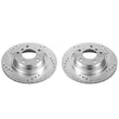 Load image into Gallery viewer, Power Stop Rear Evolution Drilled &amp; Slotted Rotors - Main Product View