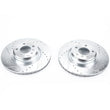Load image into Gallery viewer, Power Stop Rear Evolution Drilled &amp; Slotted Rotors - Main Product View