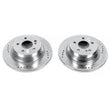 Load image into Gallery viewer, Power Stop Rear Evolution Drilled &amp; Slotted Rotors - Main Product View