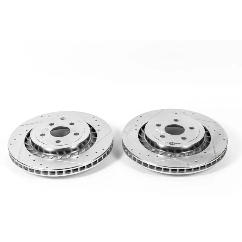 Power Stop Rear Evolution Drilled & Slotted Rotors - Pair fits 2015-2017 Chevrolet SS - Main Product View