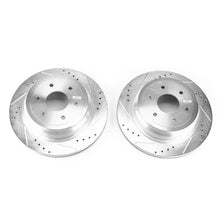 Load image into Gallery viewer, Power Stop Rear Evolution Drilled &amp; Slotted Rotors - Pair fits 2016-2024 Nissan Titan Xd / Titan - Main Product View