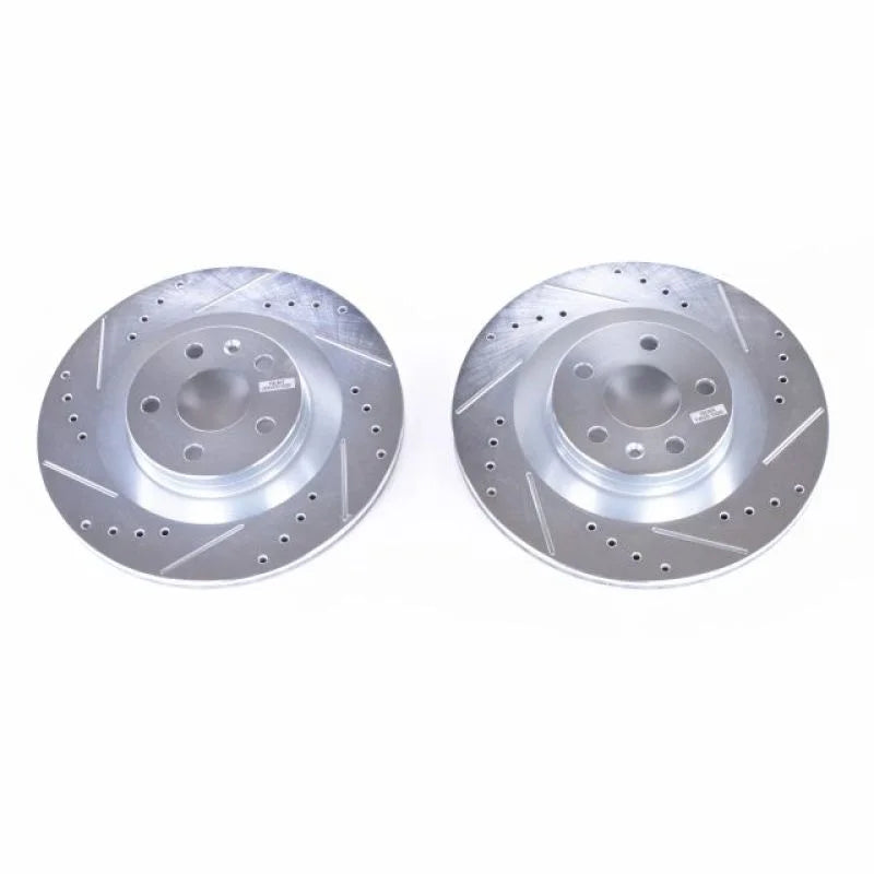Power Stop Rear Evolution Drilled & Slotted Rotors - Main Product View