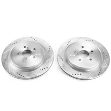 Load image into Gallery viewer, Power Stop Rear Evolution Drilled &amp; Slotted Rotors - Main Product View