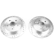 Load image into Gallery viewer, Power Stop Rear Evolution Drilled &amp; Slotted Rotors - Pair fits 2018-2024 Toyota Camry - Main Product View