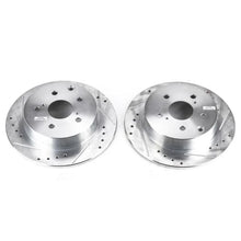 Load image into Gallery viewer, Power Stop Rear Evolution Drilled &amp; Slotted Rotors - Main Product View