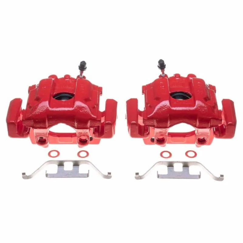 Power Stop Rear Red Calipers - Pair fits 1995-2001 BMW 740I / 1995-2001 BMW 740IL - Main Product View