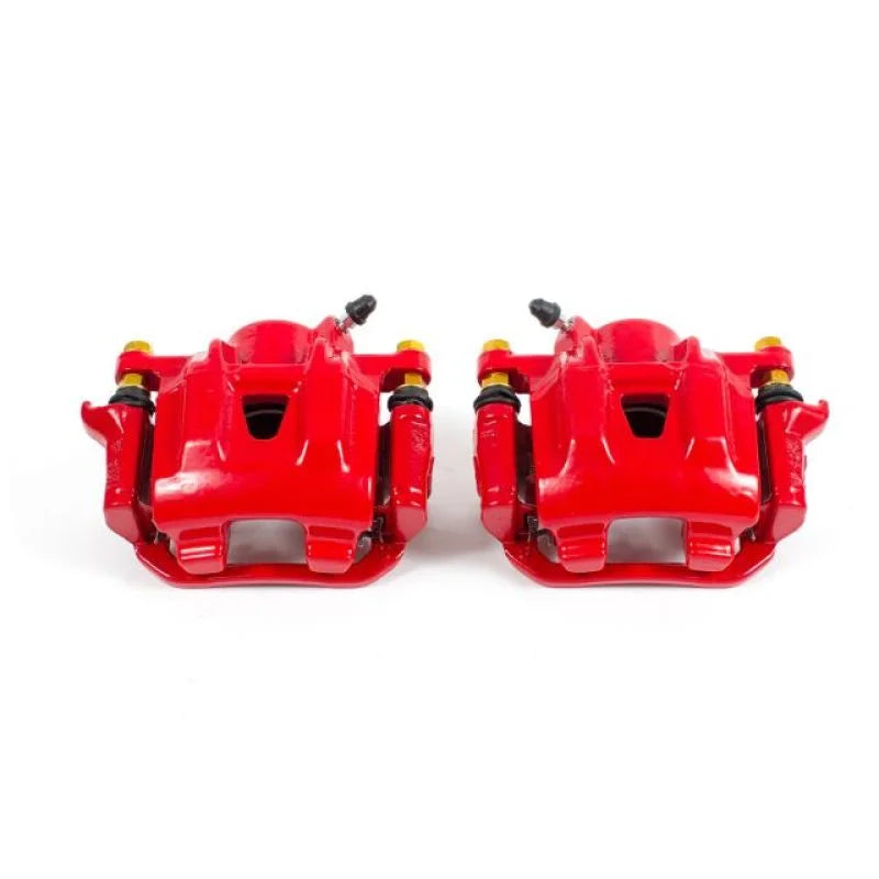 Power Stop Rear Red Calipers w/Brackets - Pair fits 2004-2010 Toyota Sienna - Main Product View