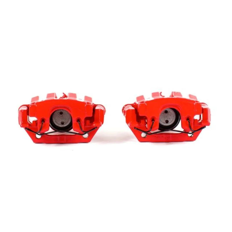 Power Stop Rear Red Calipers w/Brackets - Main Product View