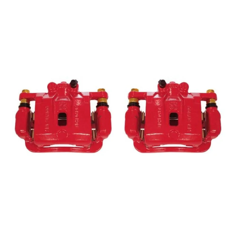 Power Stop Rear Red Calipers w/Brackets - Pair fits 2010-2016 Hyundai Genesis / Genesis COUPE - Main Product View