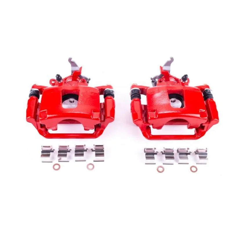 Power Stop Rear Red Calipers w/Brackets - Pair fits 2012-2020 Dodge Journey - Main Product View