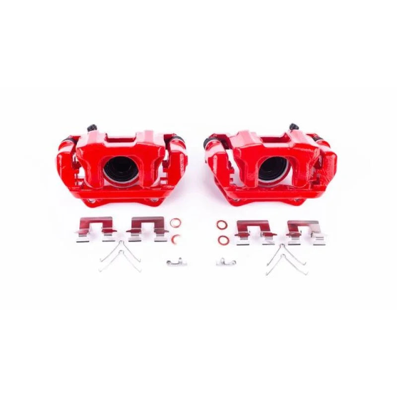 Power Stop Rear Red Calipers w/Brackets Pair fits 2014-2016 Acura MDX / 2016-2021 Honda Pilot / 2017-2020 Honda Ridgeline ...