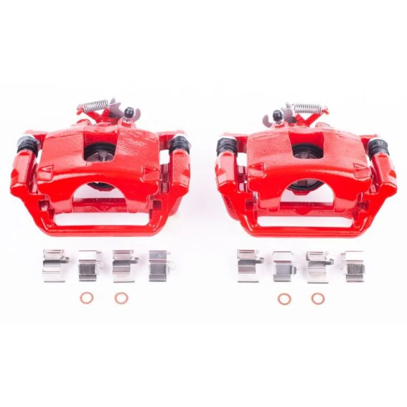 Power Stop Rear Red Calipers w/Brackets Pair fits Chrysler Town / 2012-2016 Chrysler Town & / 2012-2020 Dodge Grand Carava...