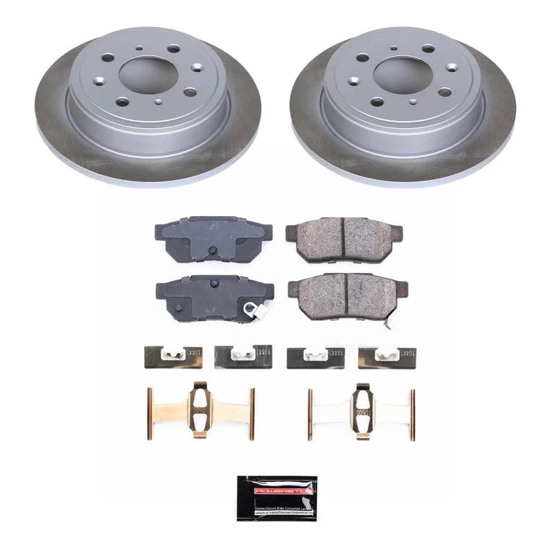Power Stop Rear Semi-Coated Rotor Kit fits 1990-1993 Acura Integra GS / 1992-2001 Acura Integra GS-R / 1990-2001 Acura Int...