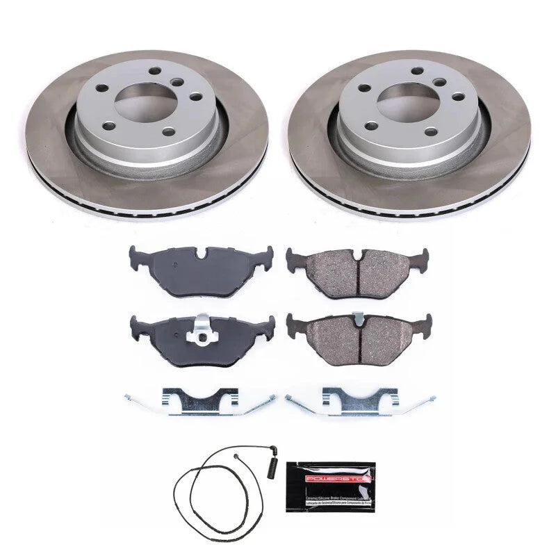 Power Stop Rear Semi-Coated Rotor Kit fits 2000 BMW 323CI / 2000 BMW 323I / 2001-2006 BMW 325CI / 2001-2005 BMW 325I / 200...