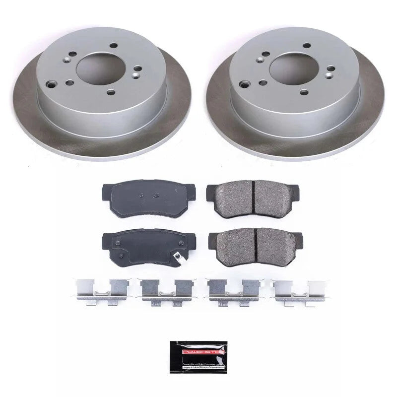 Power Stop Rear Semi-Coated Rotor Kit fits 2001-2006 Hyundai Santa Fe / 2005 2006 Hyundai Tucson GL / 2005-2007 Hyundai Tu...