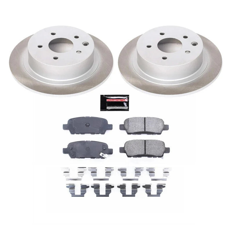Power Stop Rear Semi-Coated Rotor Kit fits 2002-2006 2010-2024 Nissan Altima / 2011-2017 Nissan Juke / 2004-2008 Nissan Ma...