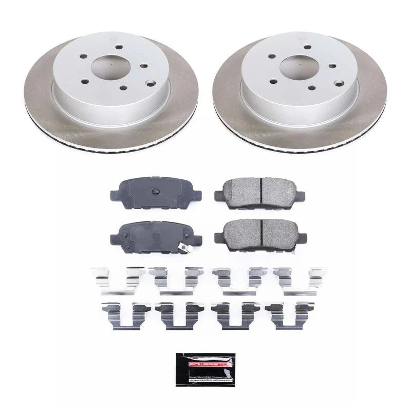 Power Stop Rear Semi-Coated Rotor Kit fits 2003-2008 Infiniti FX35 / 2003-2008 Infiniti FX45 / 2013 Infiniti JX35 / 2012-2...