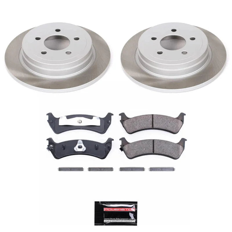 Power Stop Rear Semi-Coated Rotor Kit fits 2003 Ford Explorer SPORT / 2003-2005 Ford Explorer SPORT Trac