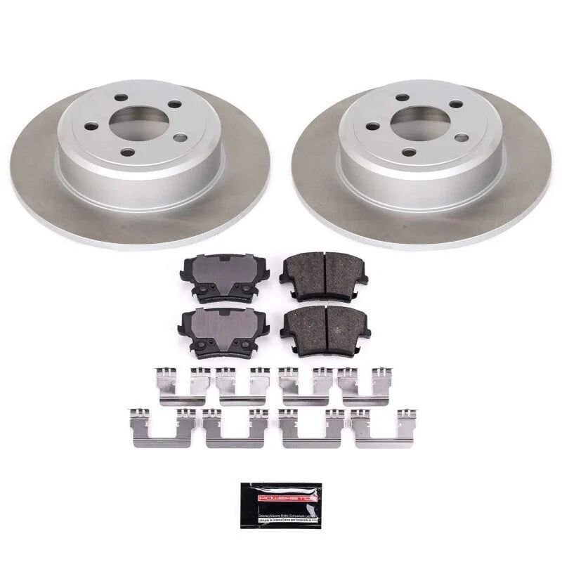 Power Stop Rear Semi-Coated Rotor Kit fits 2005-2010 2018-2023 Chrysler 300 / 2013-2017 Chrysler 300 C / 2008 2009 Chrysle...