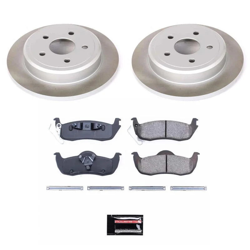 Power Stop Rear Semi-Coated Rotor Kit fits 2006-2010 Jeep Commander / 2005-2010 Jeep Grand Cherokee