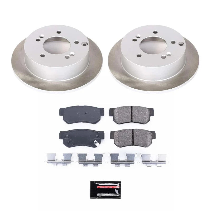 Power Stop Rear Semi-Coated Rotor Kit fits 2006 Hyundai Sonata GL / 2006-2008 Hyundai Sonata Gls / 2008 Hyundai Sonata LIM...