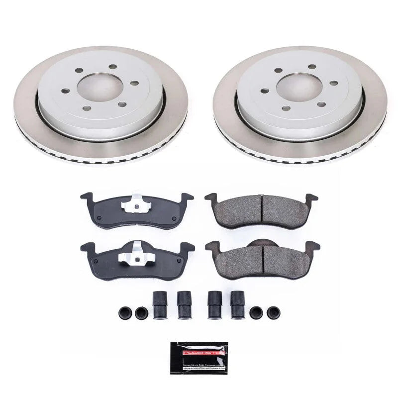 Power Stop Rear Semi-Coated Rotor Kit fits 2007-2017 Ford Expedition EL / 2007-2010 Ford Expedition Eddie / 2008 Ford Expe...