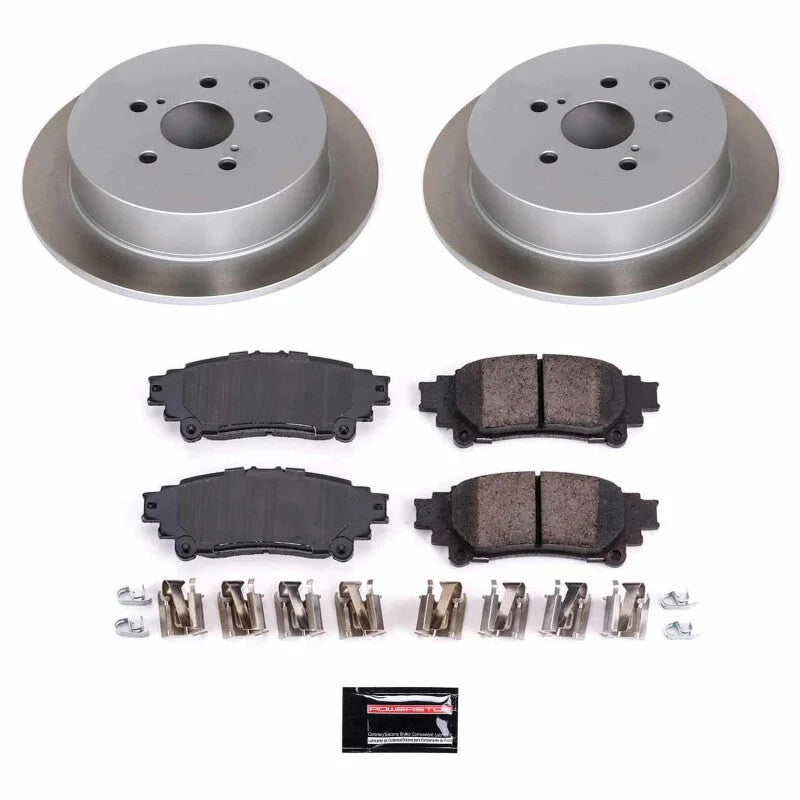 Power Stop Rear Semi-Coated Rotor Kit fits 2010-2015 Lexus RX350 / 2010-2015 Lexus RX450H / 2014-2019 Toyota Highlander / ...