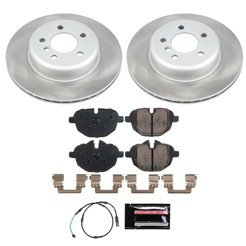 Power Stop Rear Semi-Coated Rotor Kit fits 2011-2016 BMW 528I / 2012-2016 BMW 528I xDrive / 2014-2016 BMW 535D / 2014-2016...
