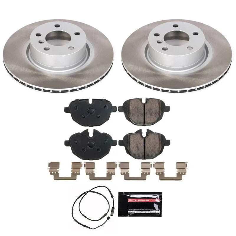 Power Stop Rear Semi-Coated Rotor Kit fits 2011-2018 BMW X3 / X4