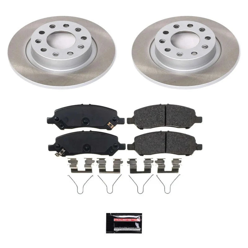 Power Stop Rear Semi-Coated Rotor Kit fits 2013-2016 Dodge DART