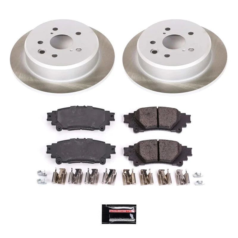 Power Stop Rear Semi-Coated Rotor Kit fits 2014-2015 Lexus IS250