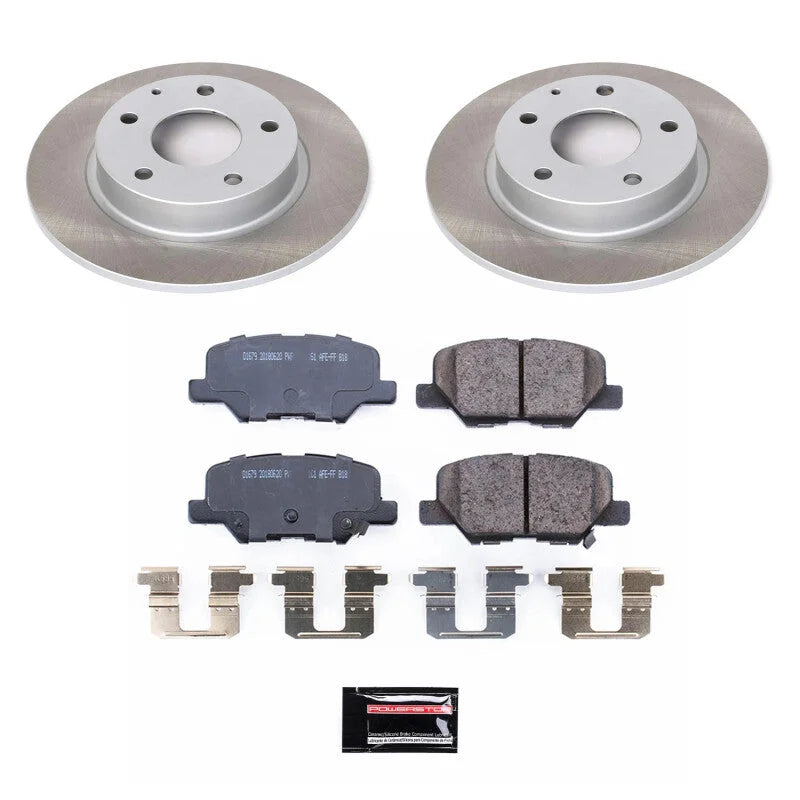 Power Stop Rear Semi-Coated Rotor Kit fits 2014-2016 Mazda 3 i Grand Touring / 2014-2015 Mazda 3 i SV