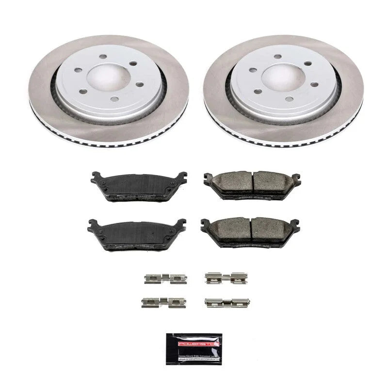 Power Stop Rear Semi-Coated Rotor Kit fits 2015-2017 Ford F-150
