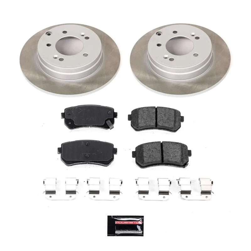 Power Stop Rear Semi-Coated Rotor Kit fits 2016-2018 Hyundai Sonata / 2016-2018 Hyundai Sonata Hybrid / 2016-2019 Hyundai ...
