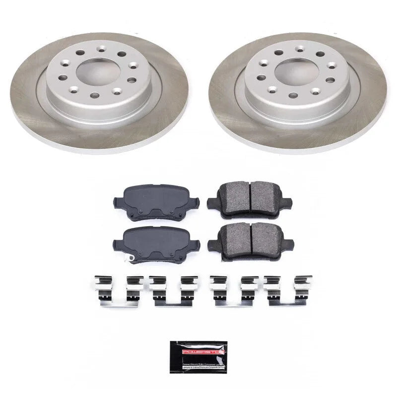 Power Stop Rear Semi-Coated Rotor Kit fits 2017 2018 Buick LaCrosse / 2018 Buick Regal Sportback / 2018-2020 Buick Regal T...