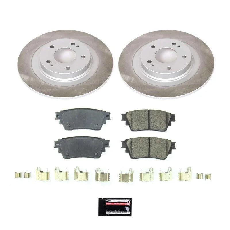 Power Stop Rear Semi-Coated Rotor Kit fits 2018-2020 Mitsubishi Eclipse Cross / 2017-2020 Mitsubishi Outlander / 2018-2020...