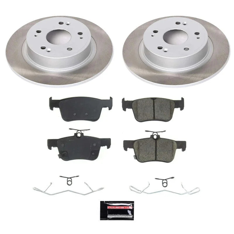 Power Stop Rear Semi-Coated Rotor Kit fits 2018-2025 Honda Accord
