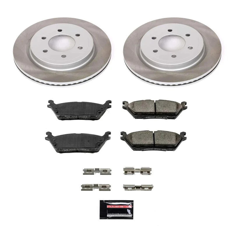 Power Stop Rear Semi-Coated Rotor Kit fits 2020 2021 Ford Expedition KING / 2018-2021 Ford Expedition LIMITED / 2018 2019 ...